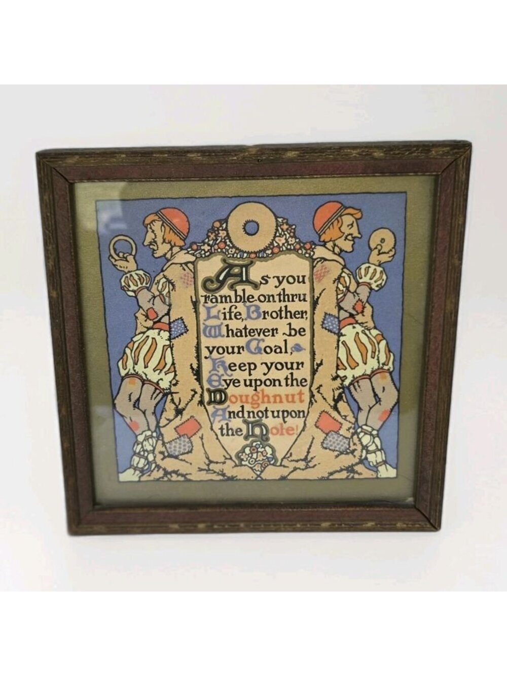 Antique 1926 First Edition Optimist Creed Doughnut Machine Corp Print Wall Art